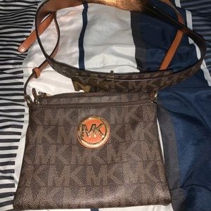 Michael Kors cross body and belt.